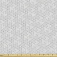 thumbnail image 1 of Ambesonne Neutral Color Fabric by the Yard Upholstery, Monochrome Shapes, 2 Yards, Pale Grey and Pearl, 1 of 5