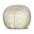 thumbnail image 1 of Neutral Color Storage Toy Bag Chair, Spring Daisy Blossom Branches Summer Petals Season Pattern, Stuffed Animal Organizer Washable Bag, Small Size, Marigold White and Pale Grey, by Ambesonne, 1 of 3