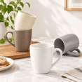 Neutral Colors 4 Count (Pack of 1) 16 Ounce Porcelain Coffee Tea Cocoa ...