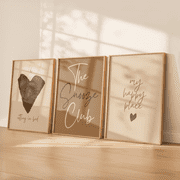 Neutral Cozy Wall Decor Set 3 , Poster Only