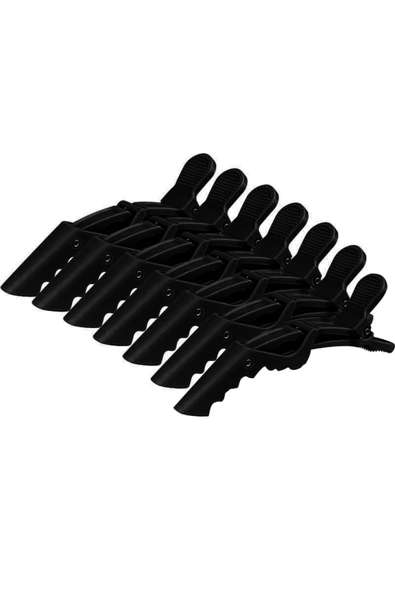 Neutral Double-Hinged Hair Clips Pack Of 7 For Women Perfect For Styling And Salon Use