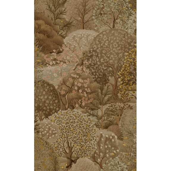 Neutral Enchanted Lush Landscape Tropical Wallpaper