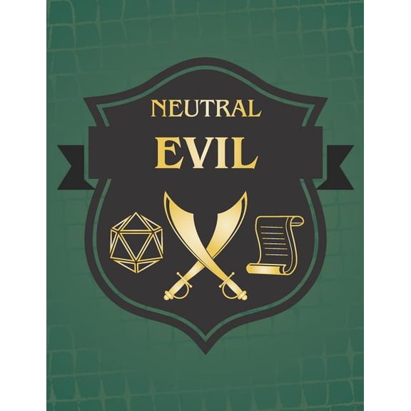 Neutral Evil : RPG Themed Mapping and Notes Book - Dark Green Theme (Paperback)