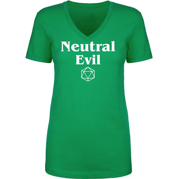 Neutral Evil Womens V-Neck T-Shirt