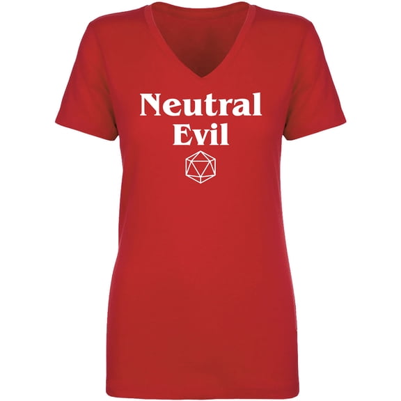 Neutral Evil Womens V-Neck T-Shirt