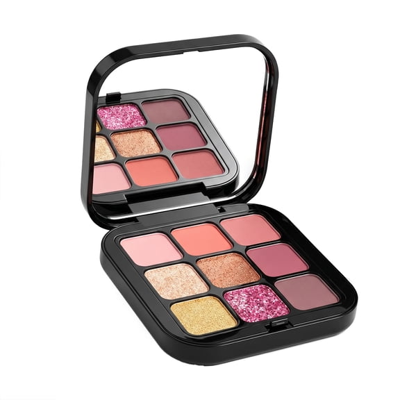 Neutral Eyeshadow Palette 9 Colors, High Pigment Matte Shimmer Glitter Eye Makeup Vegan Cruelty Free.(#2)