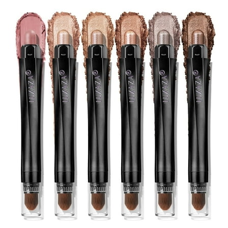 Neutral Eyeshadow Stick Makeup 6PCS Set, Brown Nude Metallic Shimmer Matte Cream Eye Shadow Eyeliner Brightener Pencil Crayon - BROWN CANYON