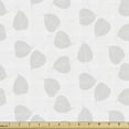 thumbnail image 1 of Ambesonne Neutral Fabric by the Yard Upholstery, Bo Leaves Greyscale Layout, 5 Yards, Pale Grey and White, 1 of 4