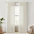 thumbnail image 1 of Neutral Farmhouse Curtains For Living Room Taupe Cream Boho Light Filtering Sheer Patterned Modern Beautiful Curtains With Floral Pattern Design Dining Room, 1 of 7