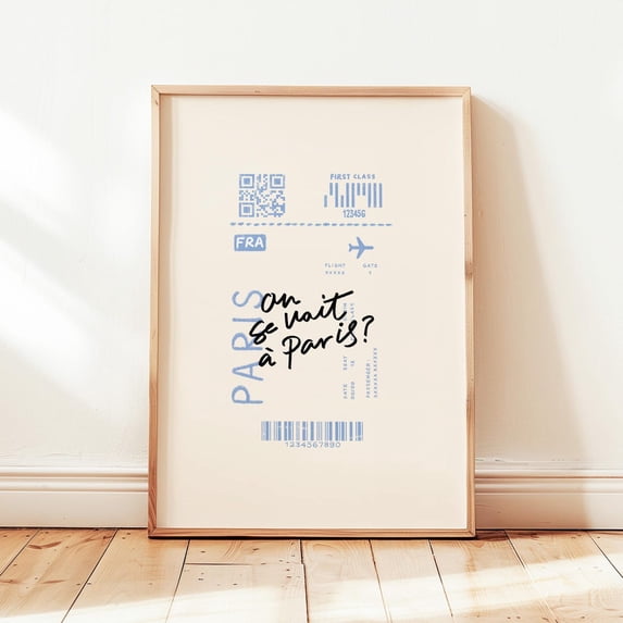 Neutral France City Poster, Travel Inspired Home, Office, Gallery Wall ...