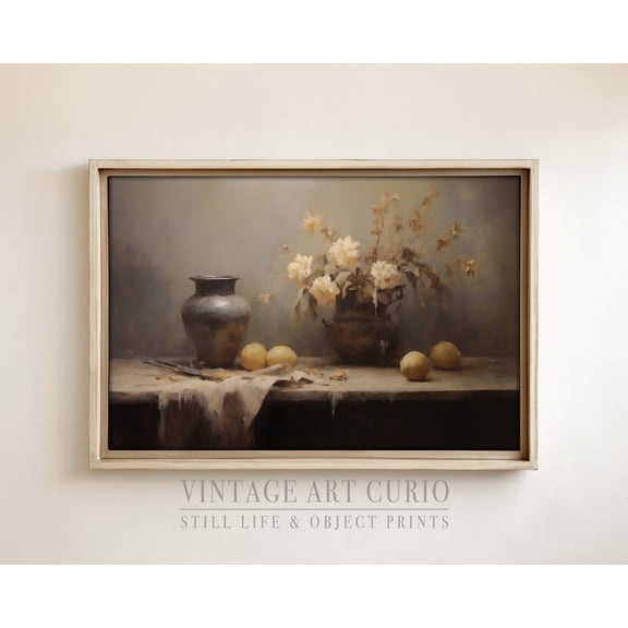 Neutral French Kitchen Still Life Art, Vintage For Farmhouse Decor, Cozy French Country Kitchen Print, Antique Home Decor #3251, 8x12 UNFRAMED