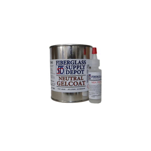 Neutral Gelcoat - No Wax - Pint with 15cc Hardener (MEKP)