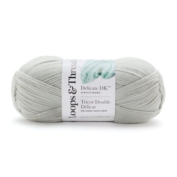 Loops & Threads Neutral Gray Baby Cuddles Yarn - Light Weight Yarn for Knitting, Crochet, Weaving, Arts & Crafts, 15 Pack