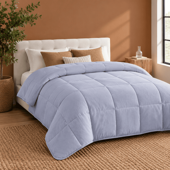 Neutral Grey 90 in x 90 in 30 lb Oversized Weighted Comforter