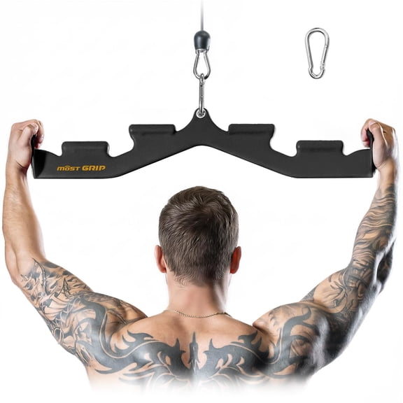 Neutral Grip LAT Pulldown Attachments for Whole Back Training LAT Pull Down Bar with 6 Ergonomic Handles, Cable Machine Attachment for Gym, Wide Grip LAT Pulldown Bar for Home Gym Cable