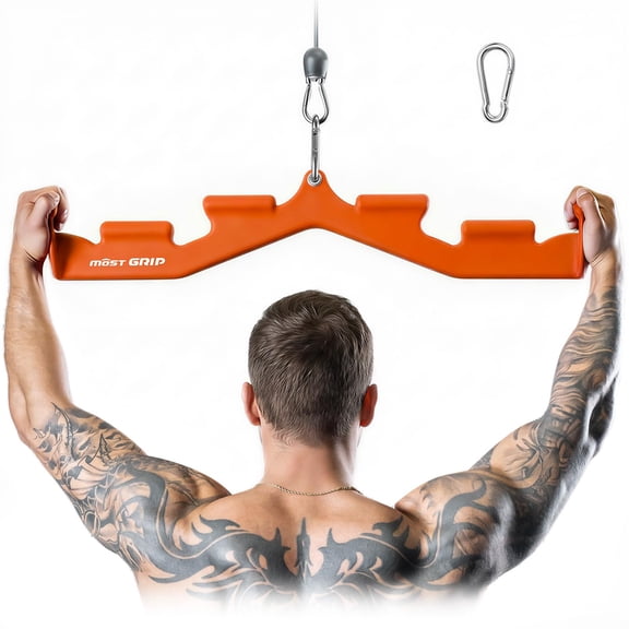 Neutral Grip LAT Pulldown Attachments for Whole Back Training LAT Pull Down Bar with 6 Ergonomic Handles, Cable Machine Attachment for Gym, Wide Grip LAT Pulldown Bar for Home Gym Cable