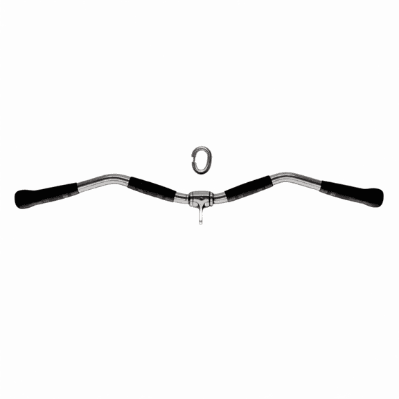 Neutral Grip Lat Pulldown Bar with Rotating Center Stainless Steel Cable Attachment for Upper Body Workouts