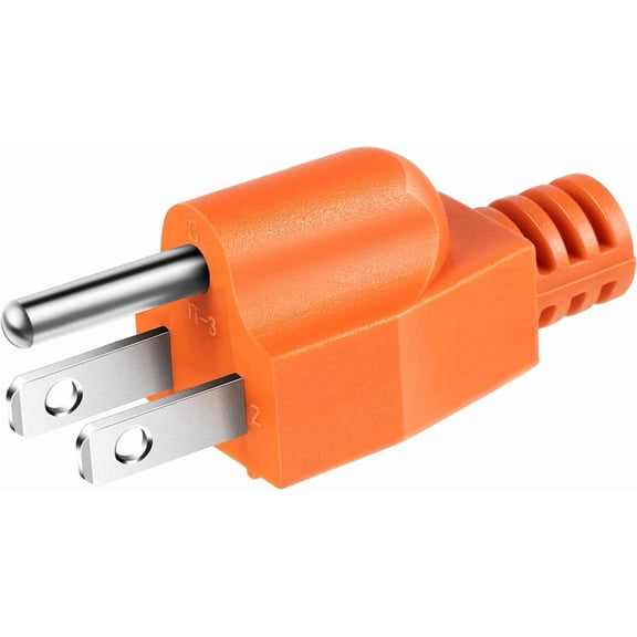 Neutral Ground Bonding Plug for Portable Inverter Generator, Generator Plug with Floating Neutral on RV, Motorhome, Camper, Orange, 1 Pack
