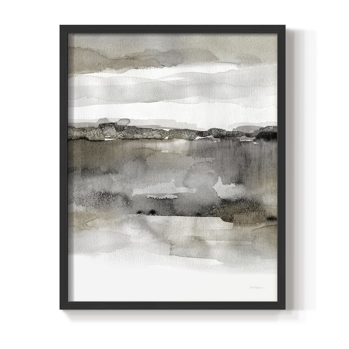 Neutral Harmony in Black Solid Wood 11 x 14 Framed Print