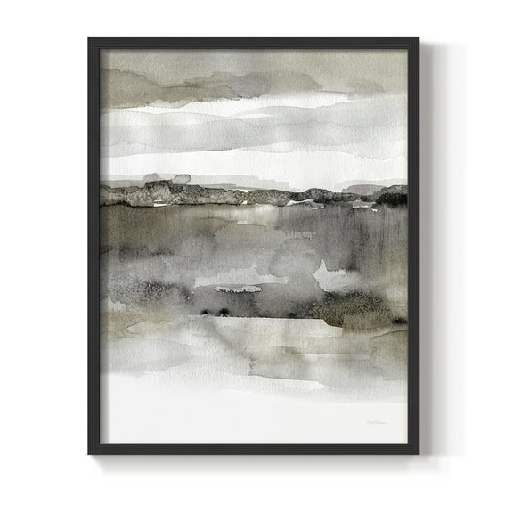 Neutral Harmony in Black Solid Wood 16 x 20 Framed Print