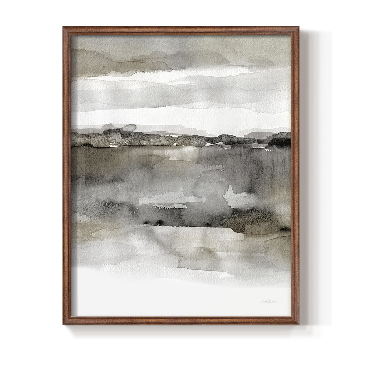 Neutral Harmony in Brown Solid Wood 8 x 10 Framed Print