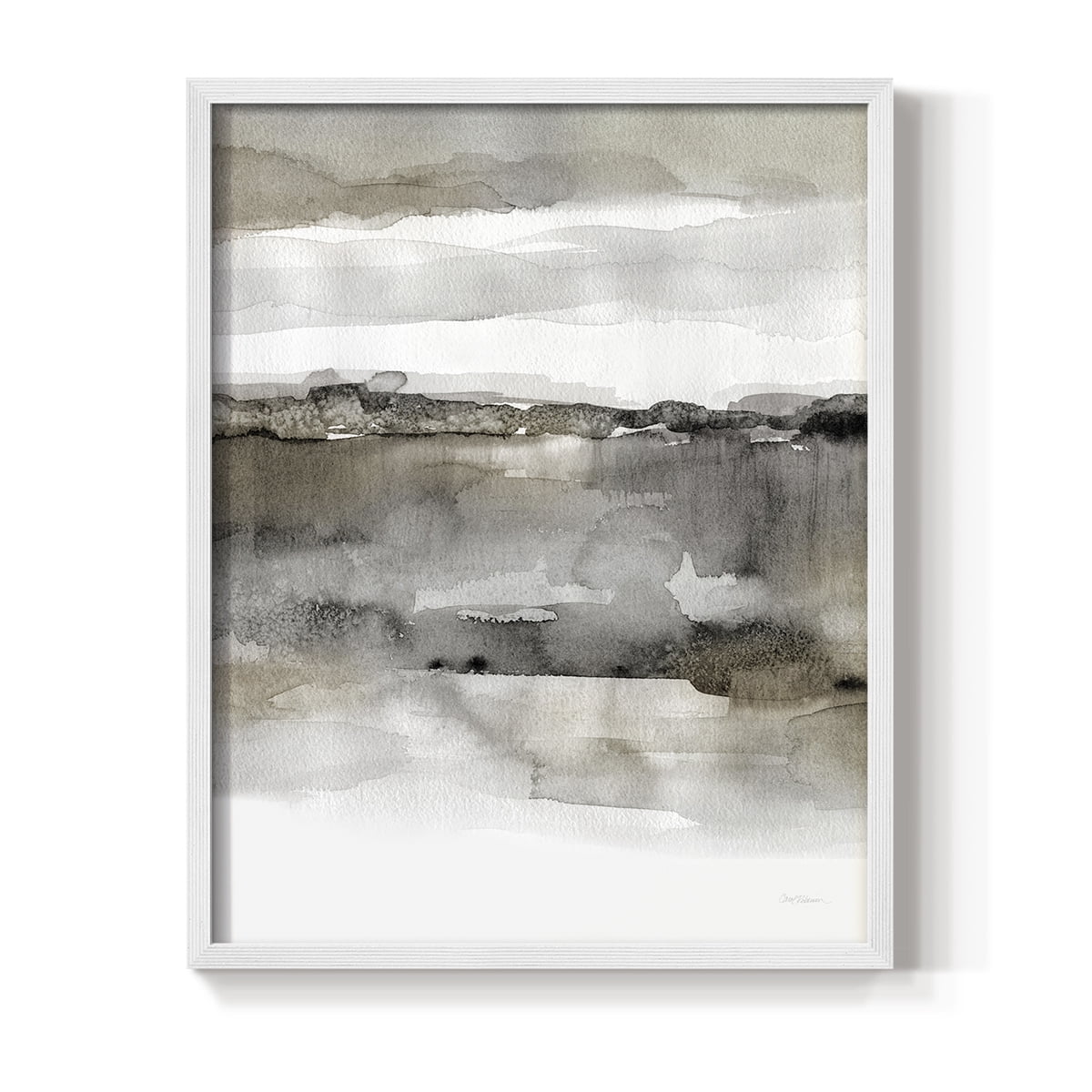 Neutral Harmony in White Solid Wood 8 x 10 Framed Print