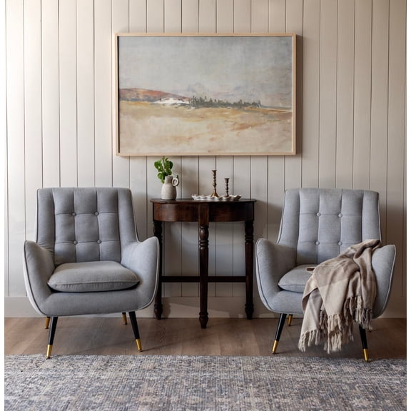 Neutral Landscape Vintage Wood Sign Wall Art, Stretched Canvas 8x10in