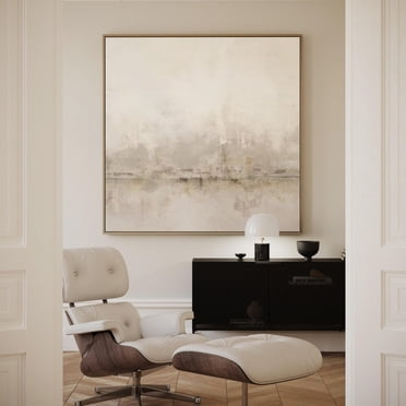 Olive Green Flock Birds Square Wall Art Print Abstract Painting ...