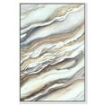 thumbnail image 1 of Neutral Lines I Boho Abstract Wall Art Canvas Wall Art by Art Remedy, White Floater Frame, 21" x 31", 1 of 7