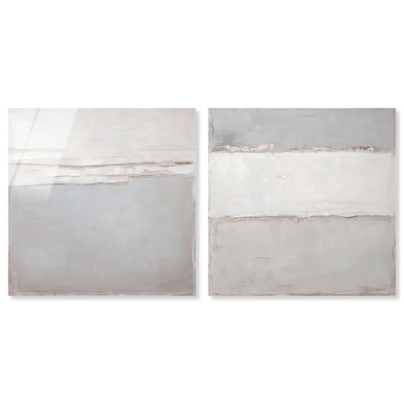 Neutral Luxe Harmony Set Acrylic Boho Wall Decor by Art Remedy, Ready to Hang, 12 x 12