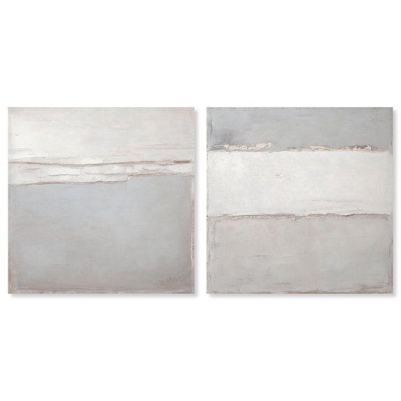 Neutral Luxe Harmony Set Canvas Boho Wall Decor by Art Remedy, Gallery Wrapped, 12 x 12