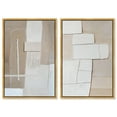 thumbnail image 1 of Neutral Minimalist Harmony 2 Panel Set Canvas Print Wall Decor by Art Remedy, Gold Frame, 10 x 15, 1 of 5