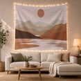 thumbnail image 1 of Neutral Mountains with Terracotta Sun and Birds, Calming Minimalist for Nature Lovers, Abstract Landscape Wall Decor, Housewarming Gift, Tapestry Wall Hanging for Living Room and Bedroom, 1 of 7