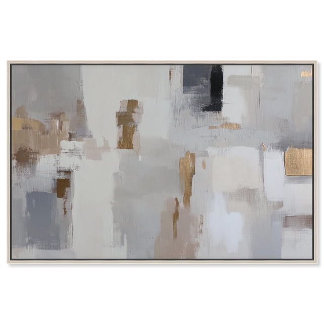 Neutral Nexus III Canvas Print Abstract Decor by Art Remedy, Silver ...