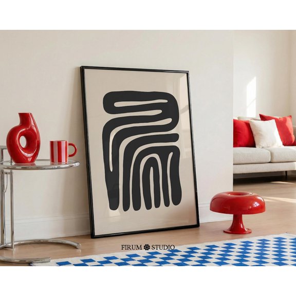 Neutral Organic Wall Art Modern Loft Decor Beige Home Room Interior Decorative Display