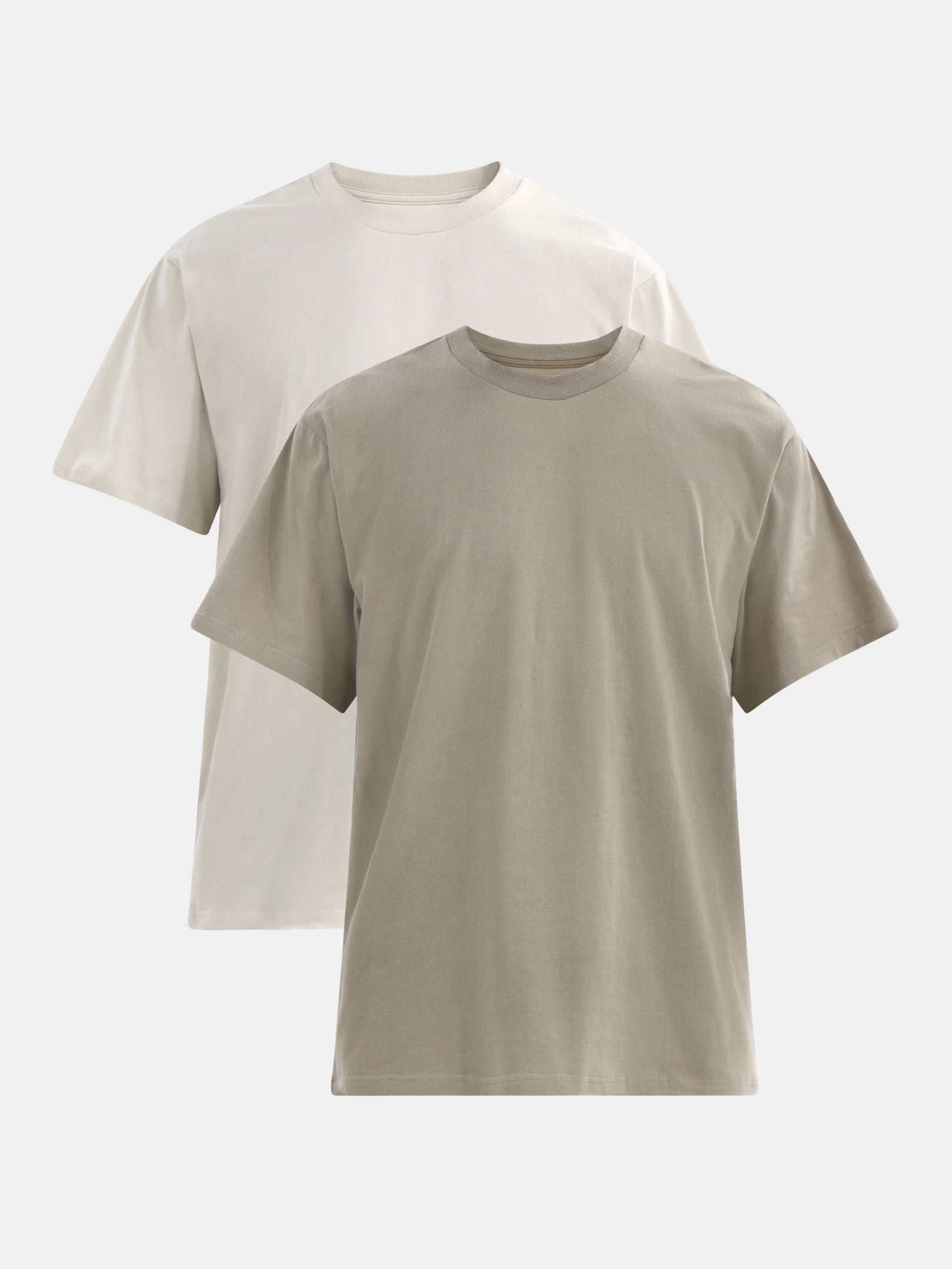 No Boundaries Neutral Basic Crewneck Tee with Short Sleeves