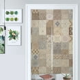 thumbnail image 1 of Neutral Patchwork Tile Design Door Curtain Nordic Living Room DoorCurtain Porch Partition Curtain Kitchen Rative Half Curtain, 1 of 4