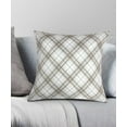 thumbnail image 1 of Neutral Plaid Decorative Pillow 18x18, 1 of 3
