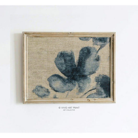 Neutral Rustic Floral Tapestry Art, Vintage Taupe Textile Wall Decor, Vivid Art Print Jv-424 Wall Art, Modern Wall Decor, 8x12 UNFRAMED