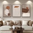 thumbnail image 1 of Neutral Singg Wall Art for Living Room, 3 Piece Modern Canvas Prints Paintings Artwork for Walls-Tan Beige Brown Minimalist Pictures for Living Room Hallway Bedroom Wall Decor, 1 of 6