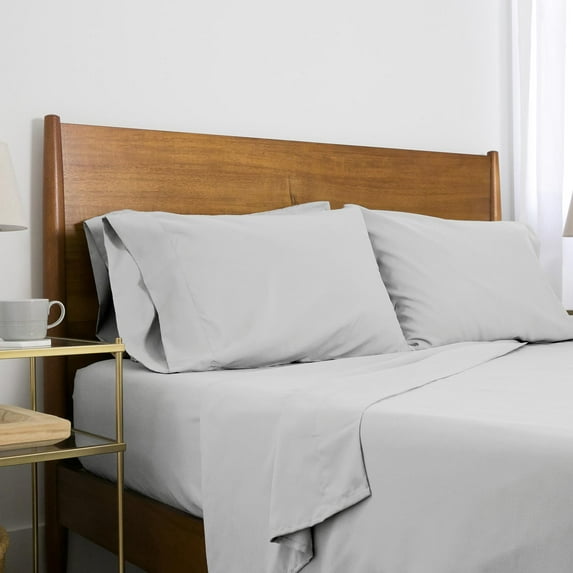Neutral Solid Color Brushed Microfiber Deep Pocket Sheet Set