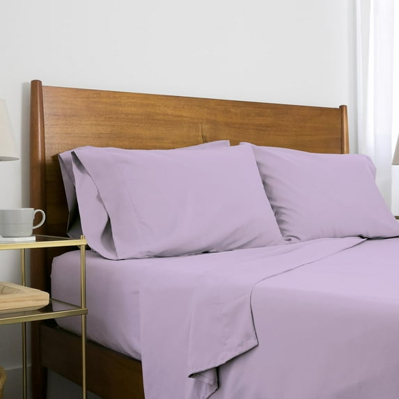 Neutral Solid Color Brushed Microfiber Deep Pocket Sheet Set