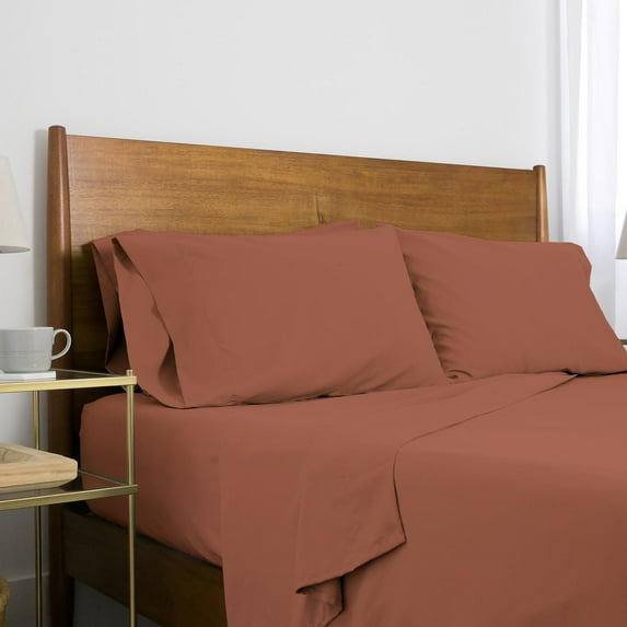 Neutral Solid Color Brushed Microfiber Deep Pocket Sheet Set