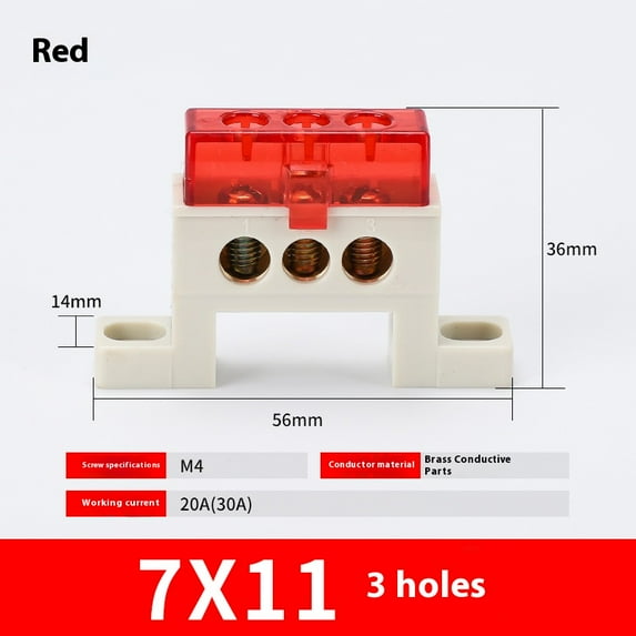 5Pcs Brass Terminals, Distribution Box Terminals, Dustproof Cable Connectors