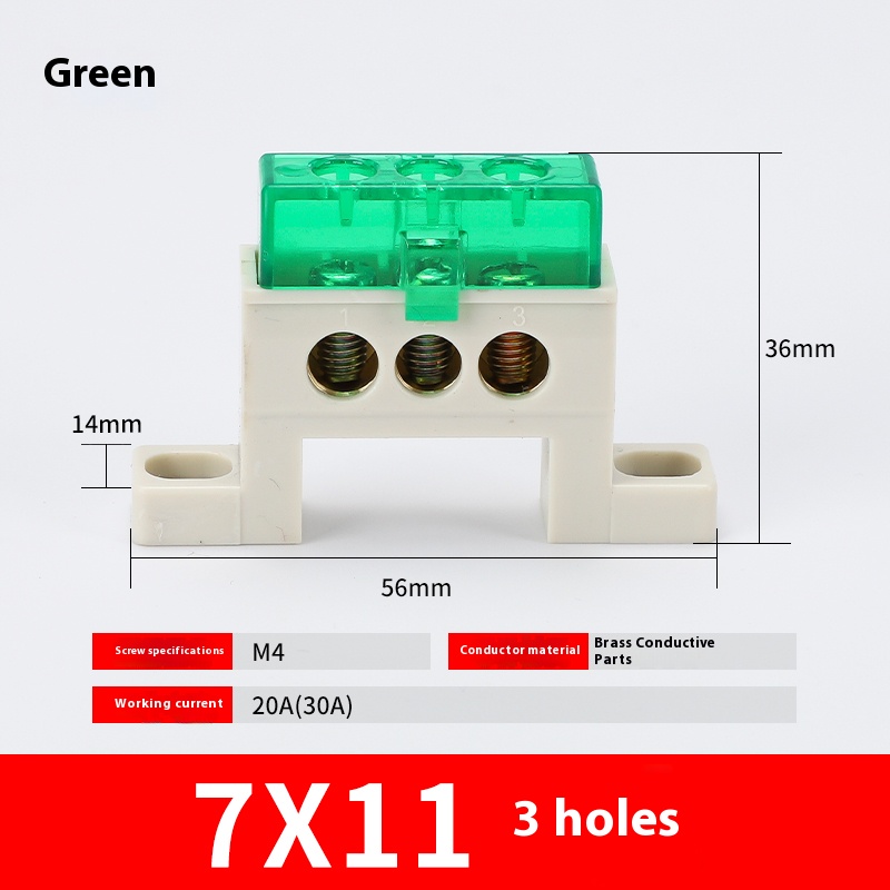 5Pcs Brass Terminals, Distribution Box Terminals, Dustproof Cable Connectors