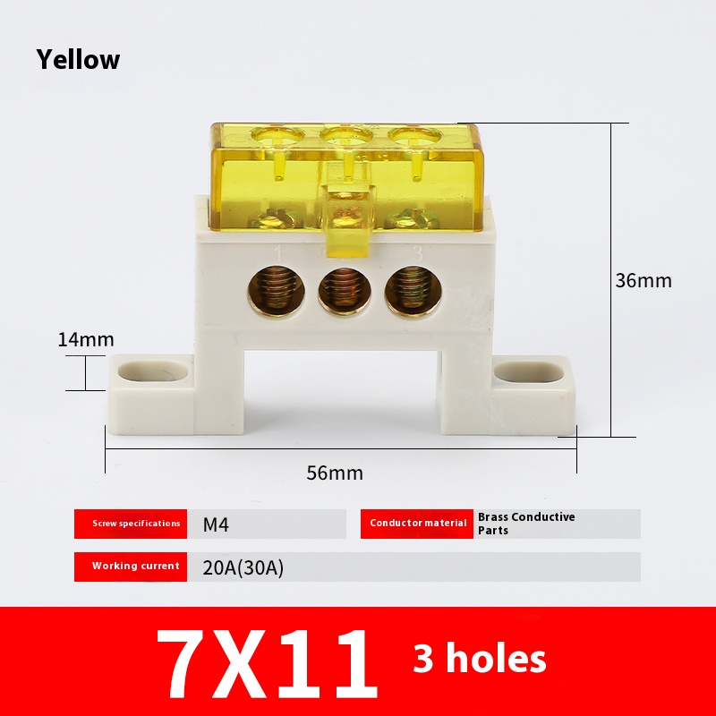 5Pcs Brass Terminals, Distribution Box Terminals, Dustproof Cable Connectors