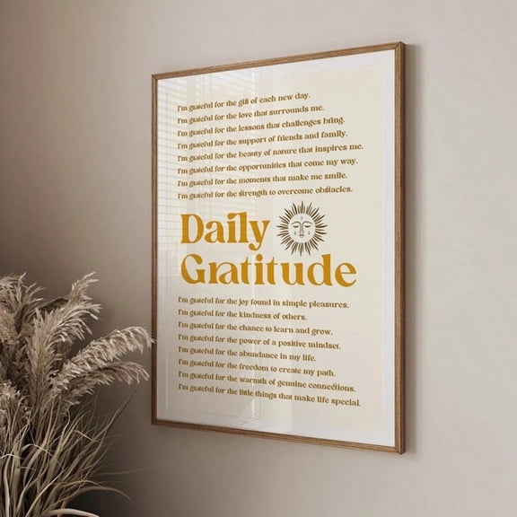 Neutral Tone Canvas Painting Modern Abstract Wall Art Neutral Tone Canvas Painting Modern Abstract Wall Art 1pc Daily Gratitude Quote Prints Canvas Paintings Typography Wall Art Positivity Happy Grat