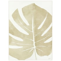 Neutral Tropico No. I Washable Leaf Art Area Rug size 8'x10', Power-loomed, Heavenly Softness with Non-Slipping Backing
