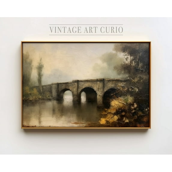 Neutral Vintage Landscape, Elegant Wall Art For Antique Decor, Vintage Home Decor #3233, 12x18 UNFRAMED