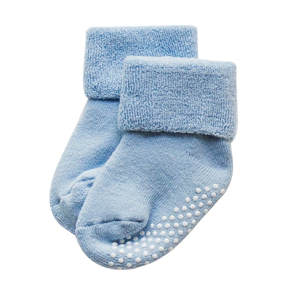 Neutral Warm Thick Cotton Socks Baby Toddler Socks with Grips Thickened Cotton Small Size Socks Anti Slip 0-1 Years Old